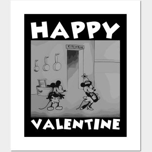 Steamboat Willie. Happy Valentine - 2 Posters and Art